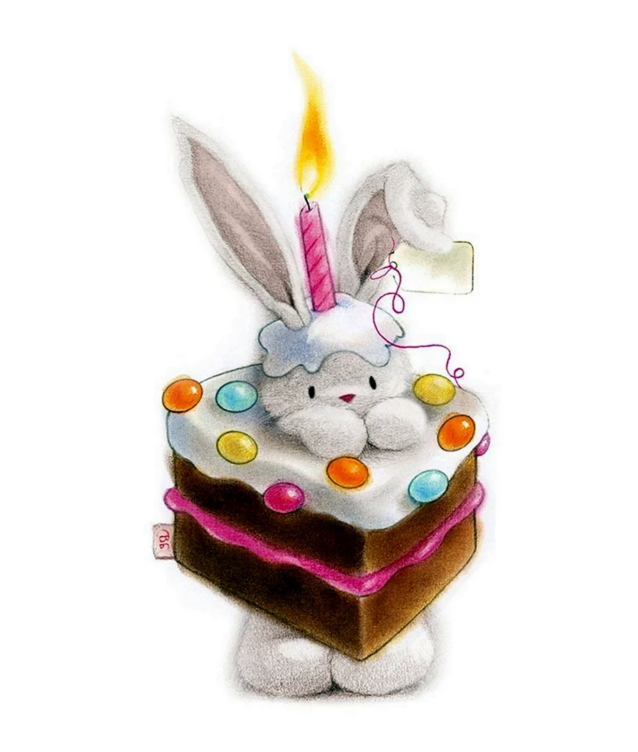 Кролик поздравляет с днем рождения