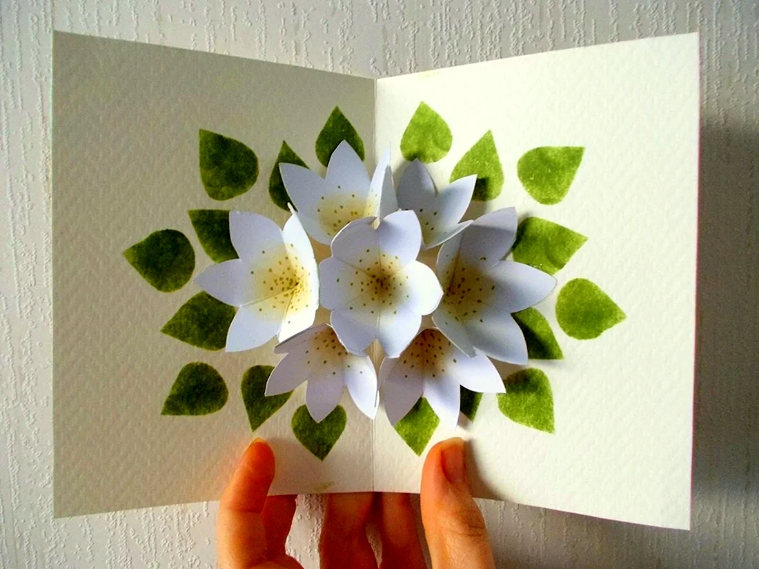 Обемкач открытка с цветами
