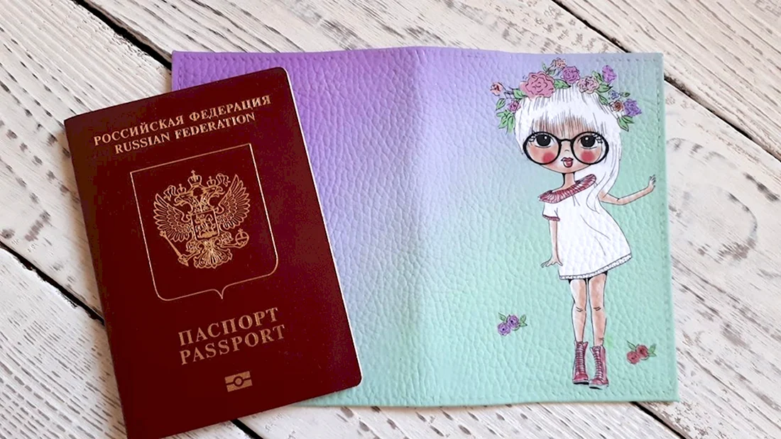 Обложка на паспорт для девочки