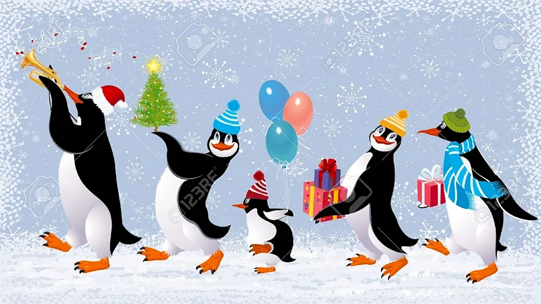 Пингвин новый год