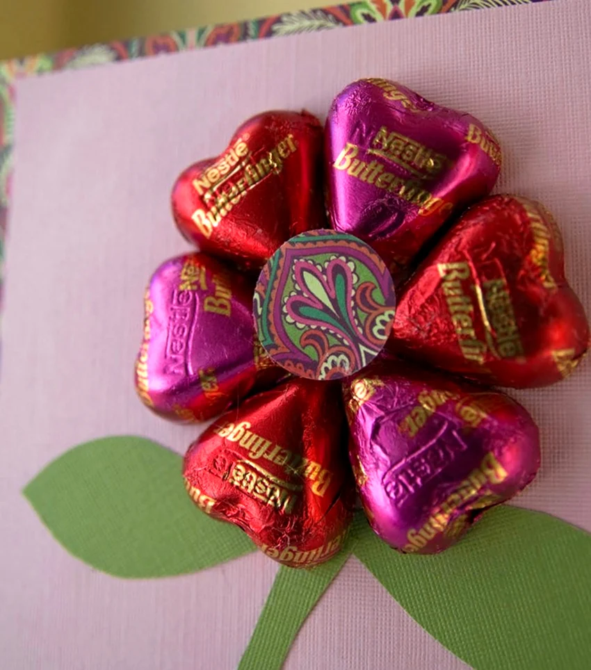 Подарок маме с конфетами