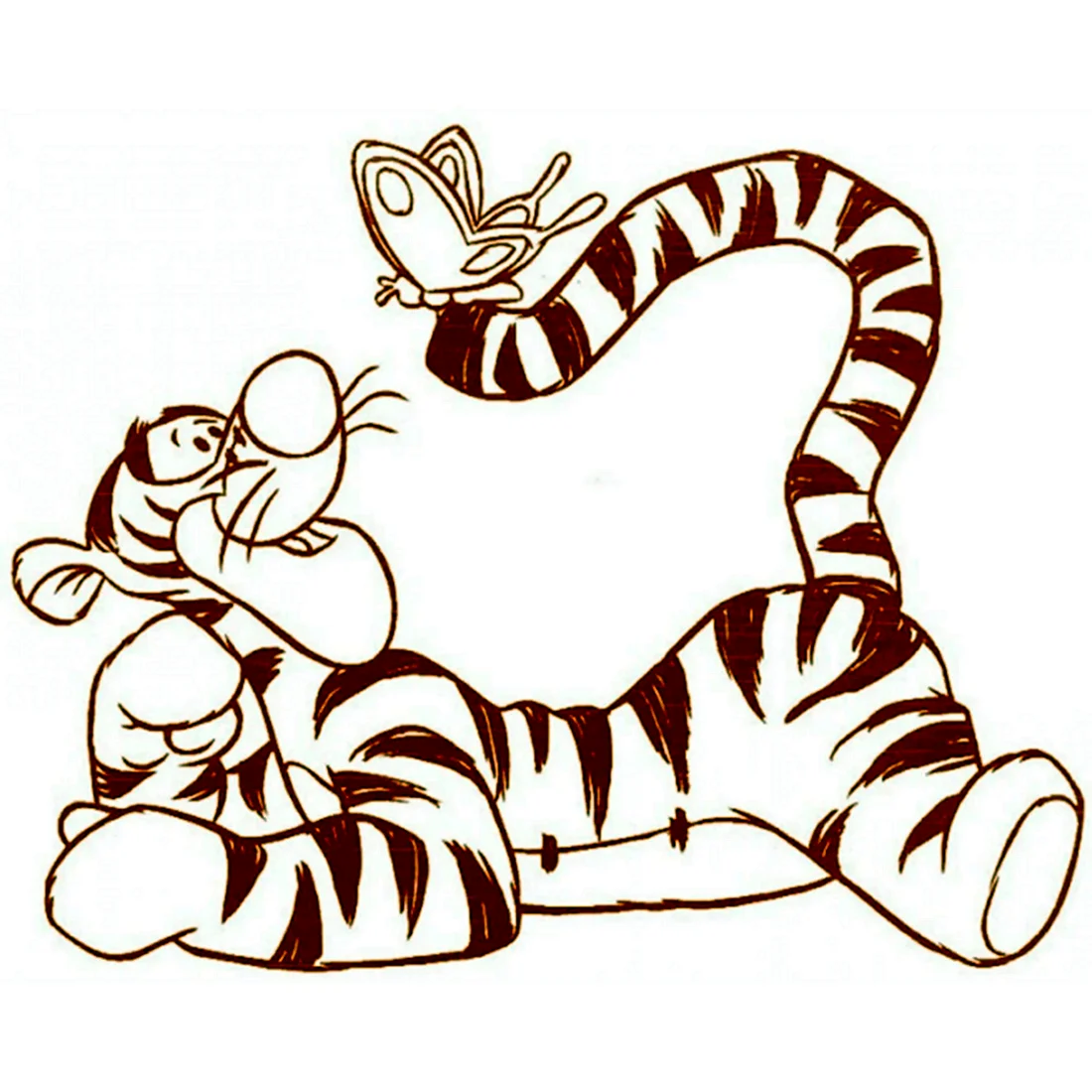 Рисунок тигренка для срисовки