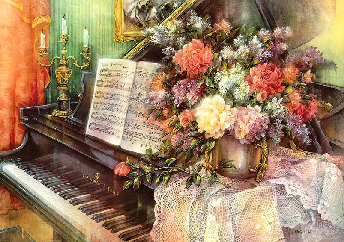 Рояль в цветах