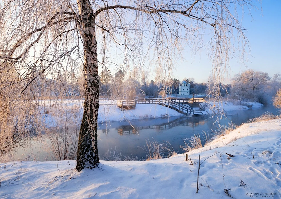 Саханов река Истра зимой