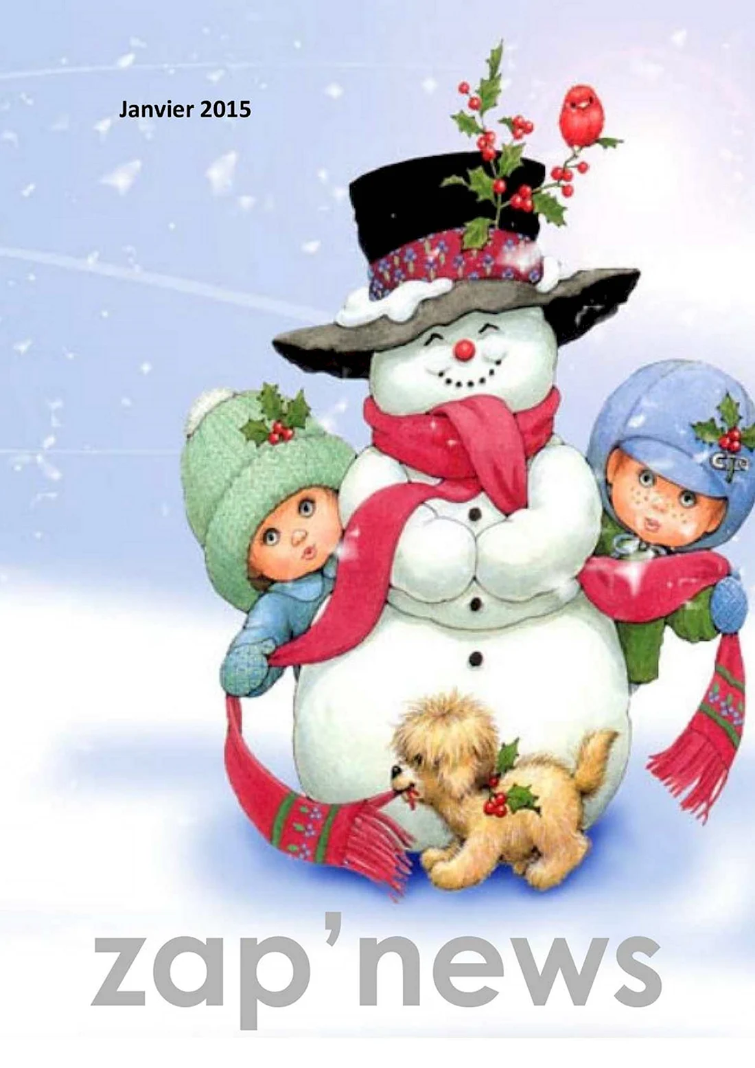 Снеговик открытка на новый год