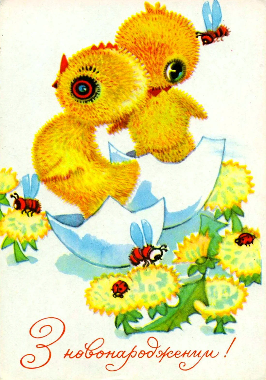 Советские открытки с новорождённым