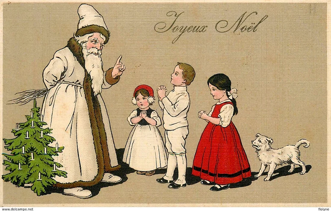 Старинная Рождественская открытка