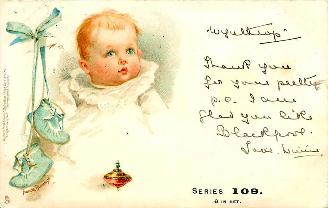 Старинные открытки с новорожденным