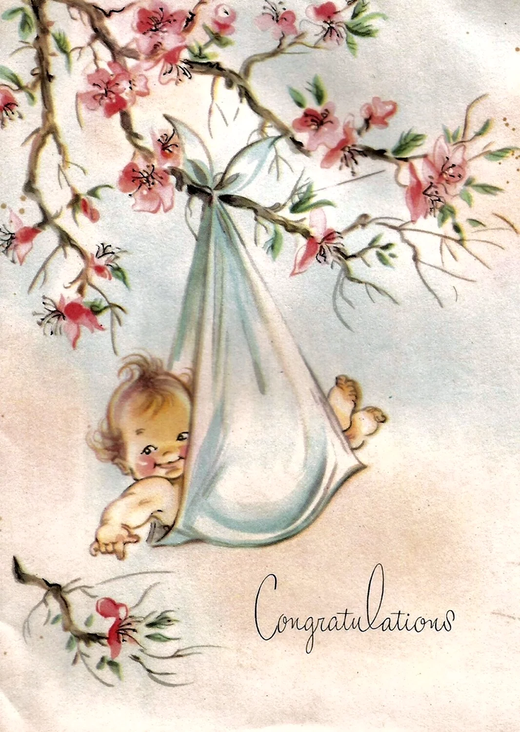 Старинные открытки с новорожденным