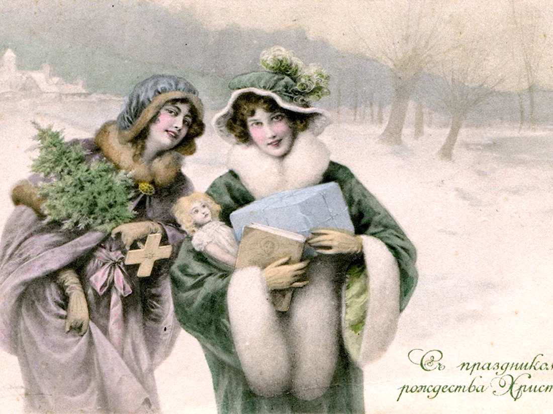 Старинные открытки с Рождеством
