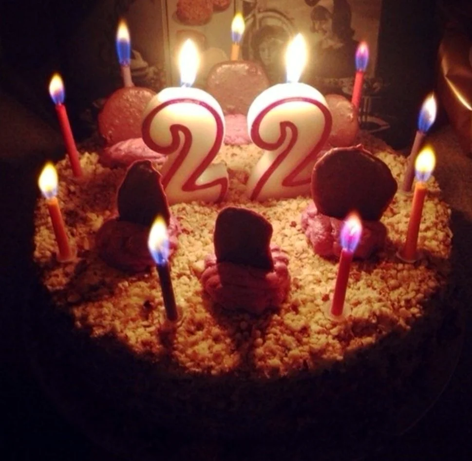 Торт на день рождения 22