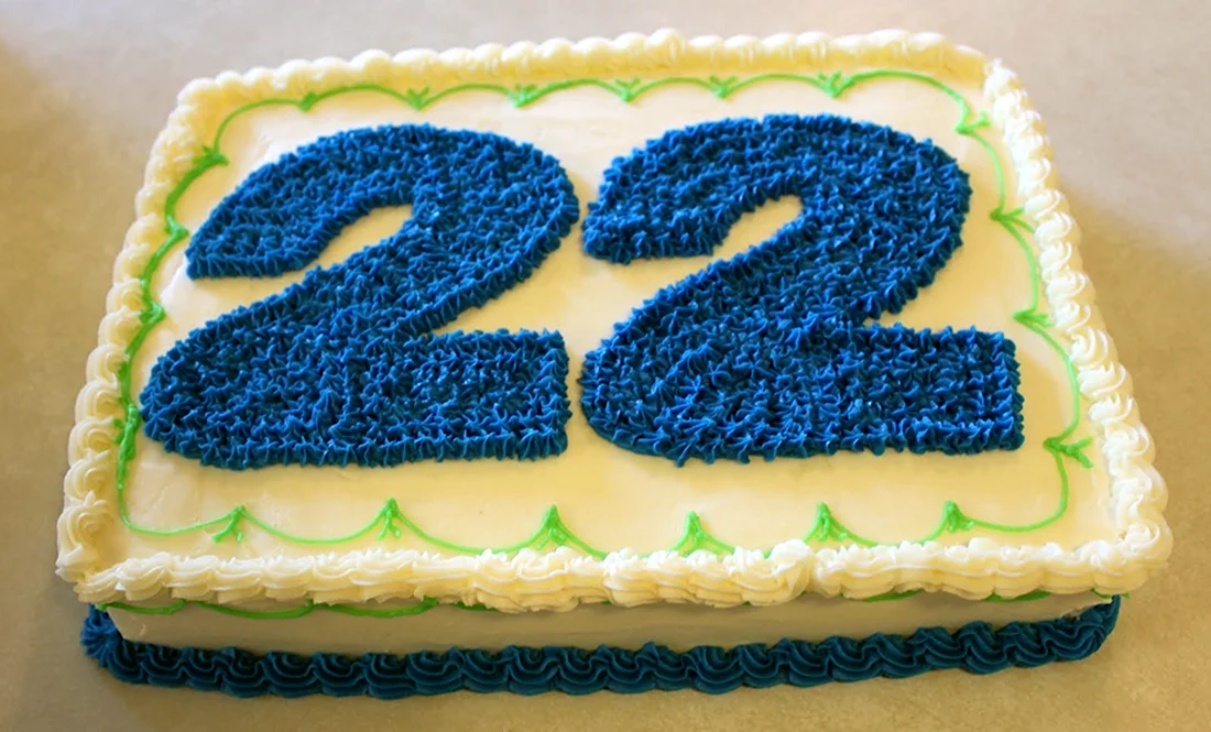Торт на день рождения 22 года