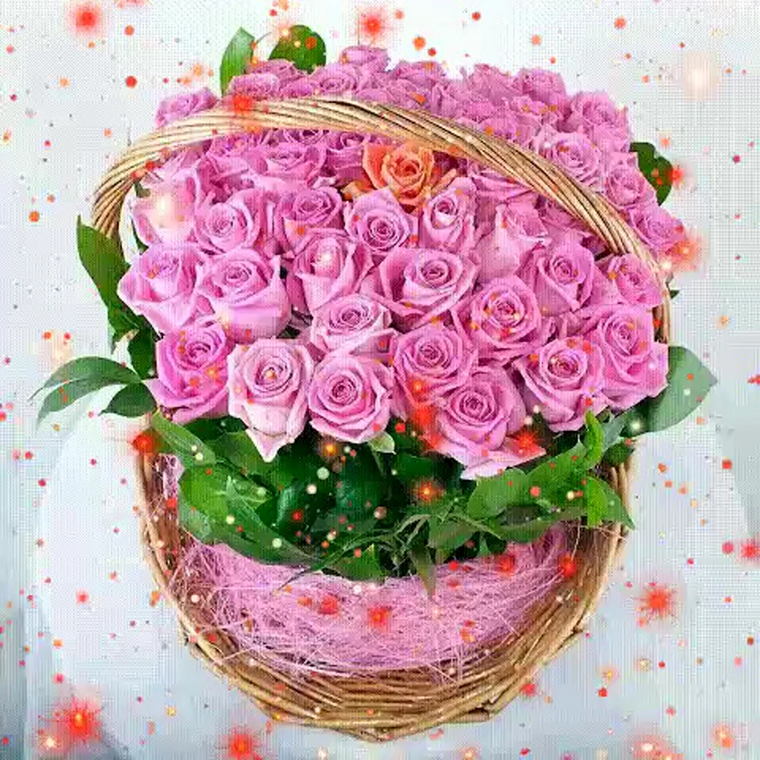 Цветы в корзине