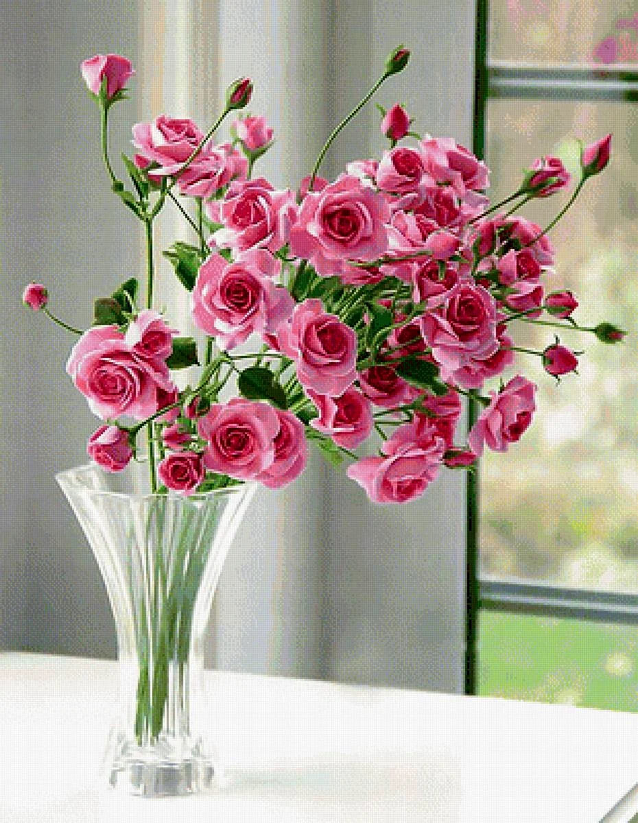 Цветы в вазе открытка