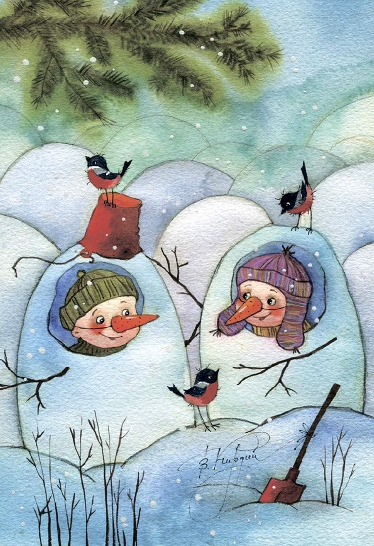 Виктория Кирдий художник зима
