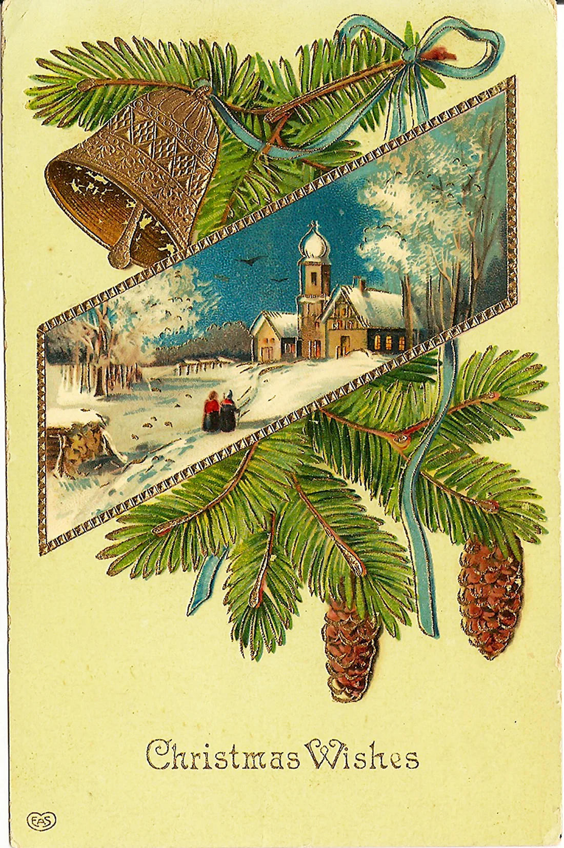 Винтажная открытка новый год