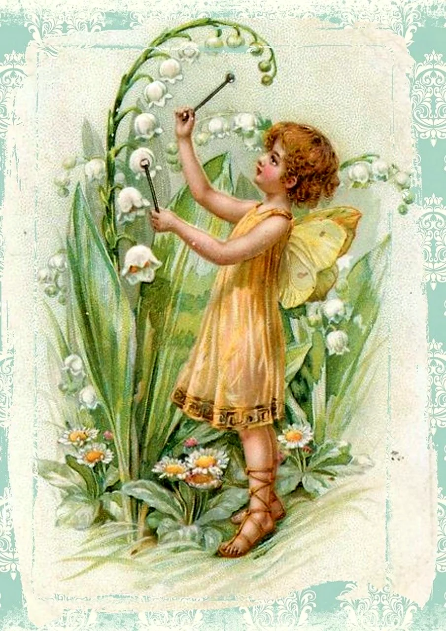 Винтажная открытка Весна