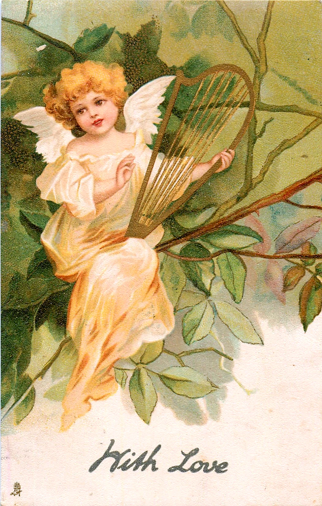 Винтажные открытки с днем ангела