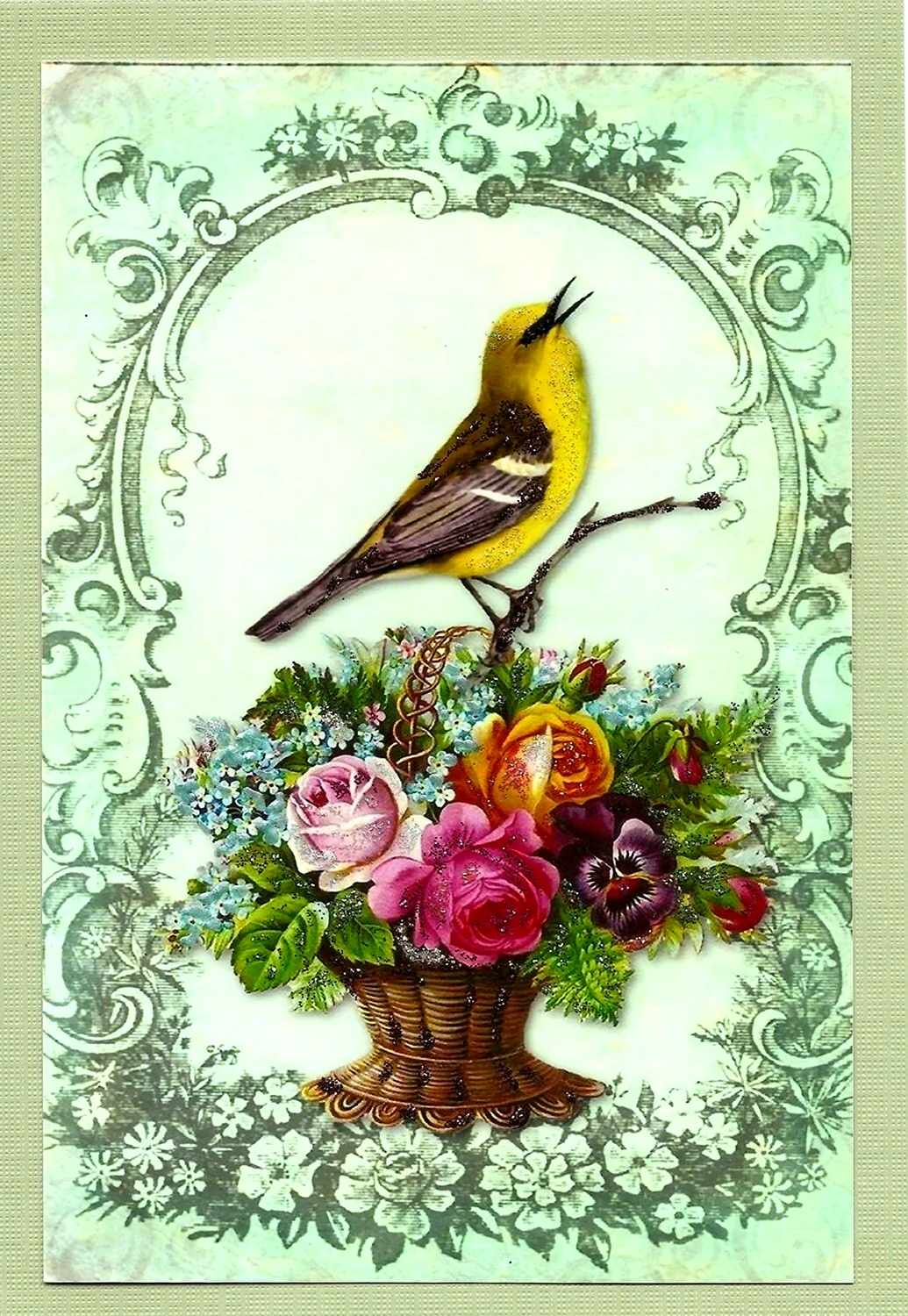 Винтажные открытки с птицами