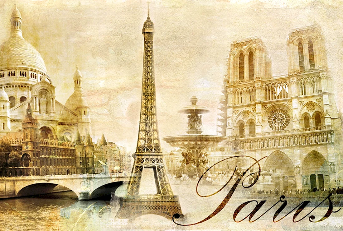 Живопись по номерам триптих Париж